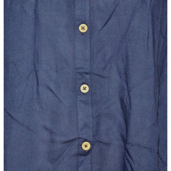 NWT Mudpie Navy Blue Button Up Tunic Shirt Dress One Size Casual V-Neck Lightwei - Picture 3 of 9